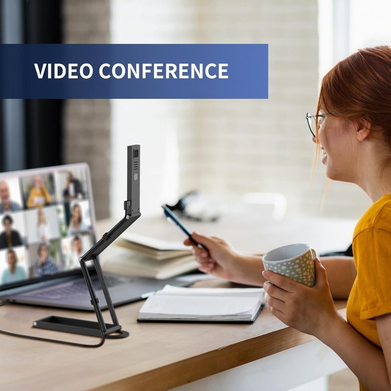 NETUM كاميرا مستندات وويب كام 4K مع ميكروفون، جهاز عرض USB، إضاءة LED لمستويات 3، تركيز تلقائي، عكس الصورة، قابل للطي، لنظام ويندوز - التعليم عن بُعد والعرض المباشر (SD-1300) - Image 5